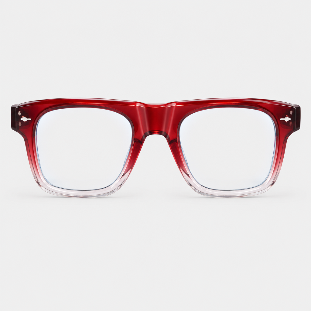 Occhiali luce blu Ettore Lenzi Orta Bordeaux – vista frontale