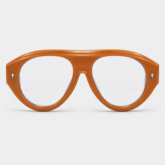 Occhiali luce blu Ettore Lenzi Lenno Cognac – vista frontale