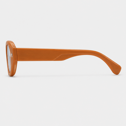 Occhiali luce blu Ettore Lenzi Lenno Cognac – vista laterale