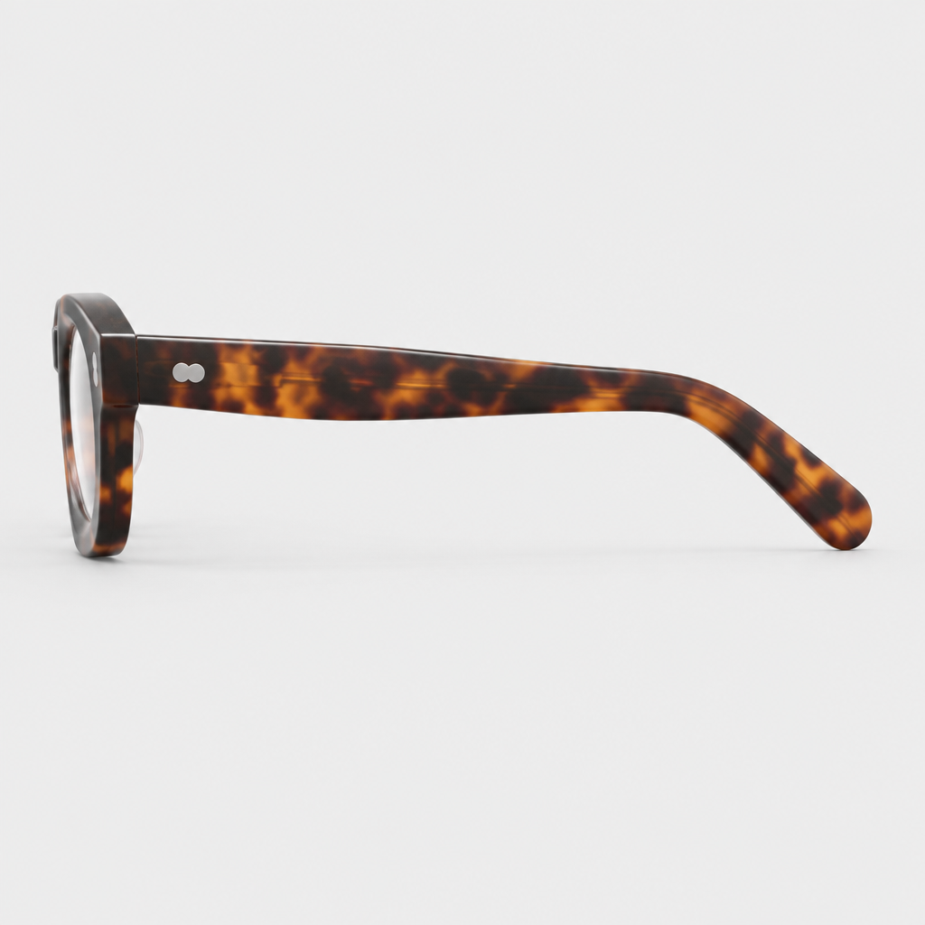 Occhiali luce blu Ettore Lenzi Nesso Havana – vista laterale
