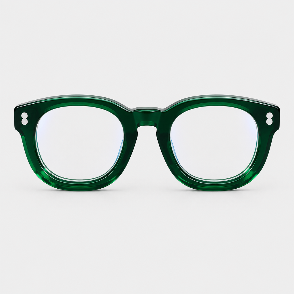 Occhiali luce blu Ettore Lenzi Nesso Verde Inglese – vista frontale
