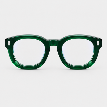 Occhiali luce blu Ettore Lenzi Nesso Verde Inglese – vista frontale