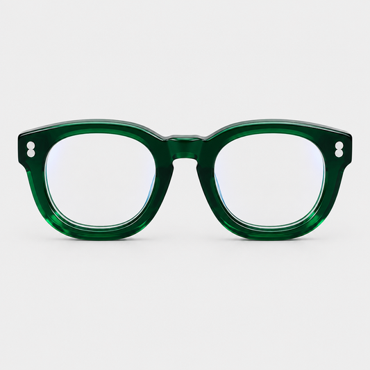 Occhiali luce blu Ettore Lenzi Nesso Verde Inglese – vista frontale
